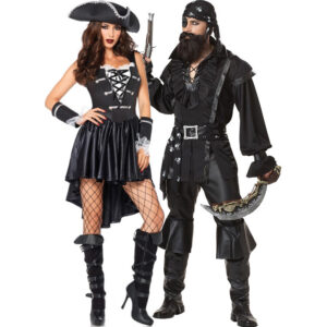 Halloween Male and Female Pirate Costume Cosplay