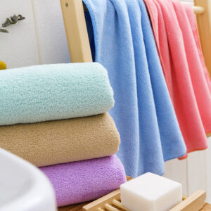 Soft Coral Velvet Towel