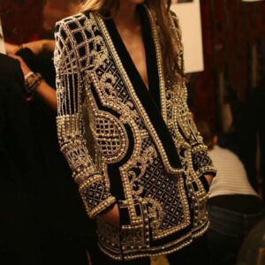 Padded Bubble Bead Suit Jacket