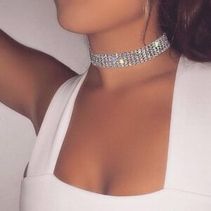 Women’s Full Crystal Rhinestone Choker Necklace