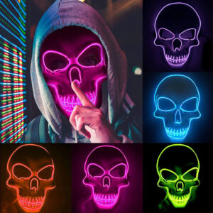 Glowing LED Skeleton Mask