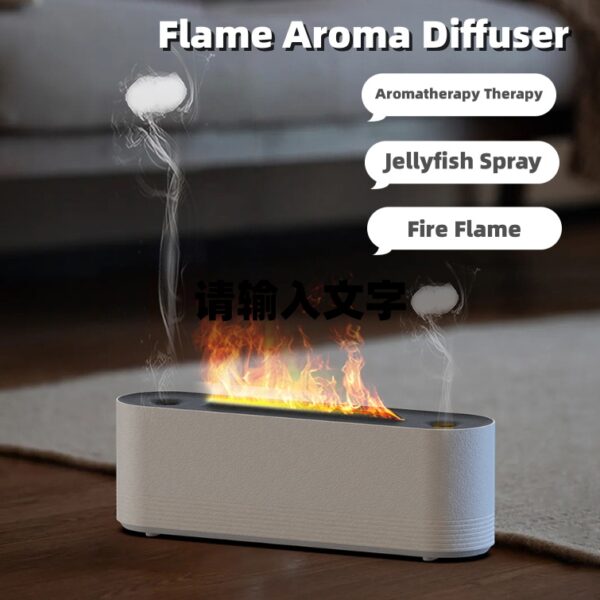 2023 Flame Air Humidifier Ultrasonic 7 Colors