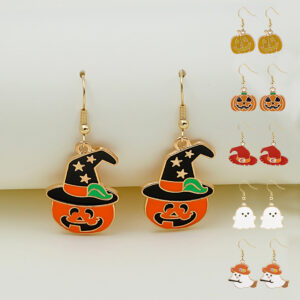 Cute Spooky Pumpkin, Witch, and Ghost Earings