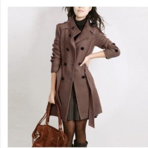 Slim woolen coat