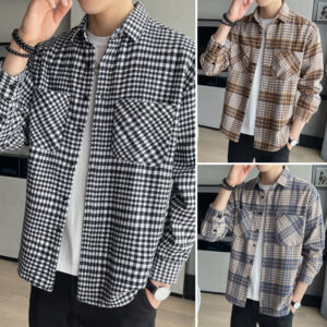 Men’s Plaid Shirt With Long Sleeves