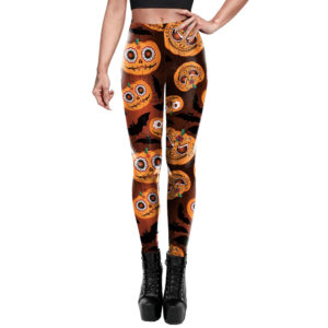 Halloween Pumpkin & Elastic Yoga Pants