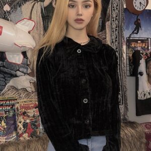 Black Sweater Button Up